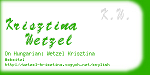 krisztina wetzel business card